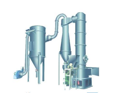 旋转闪蒸干燥的三个不同阶段